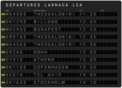 larnaca airport flight schedule.